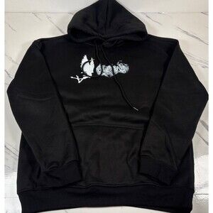 Unbranded Black Hoodie Love Letter V On the Back Size Medium